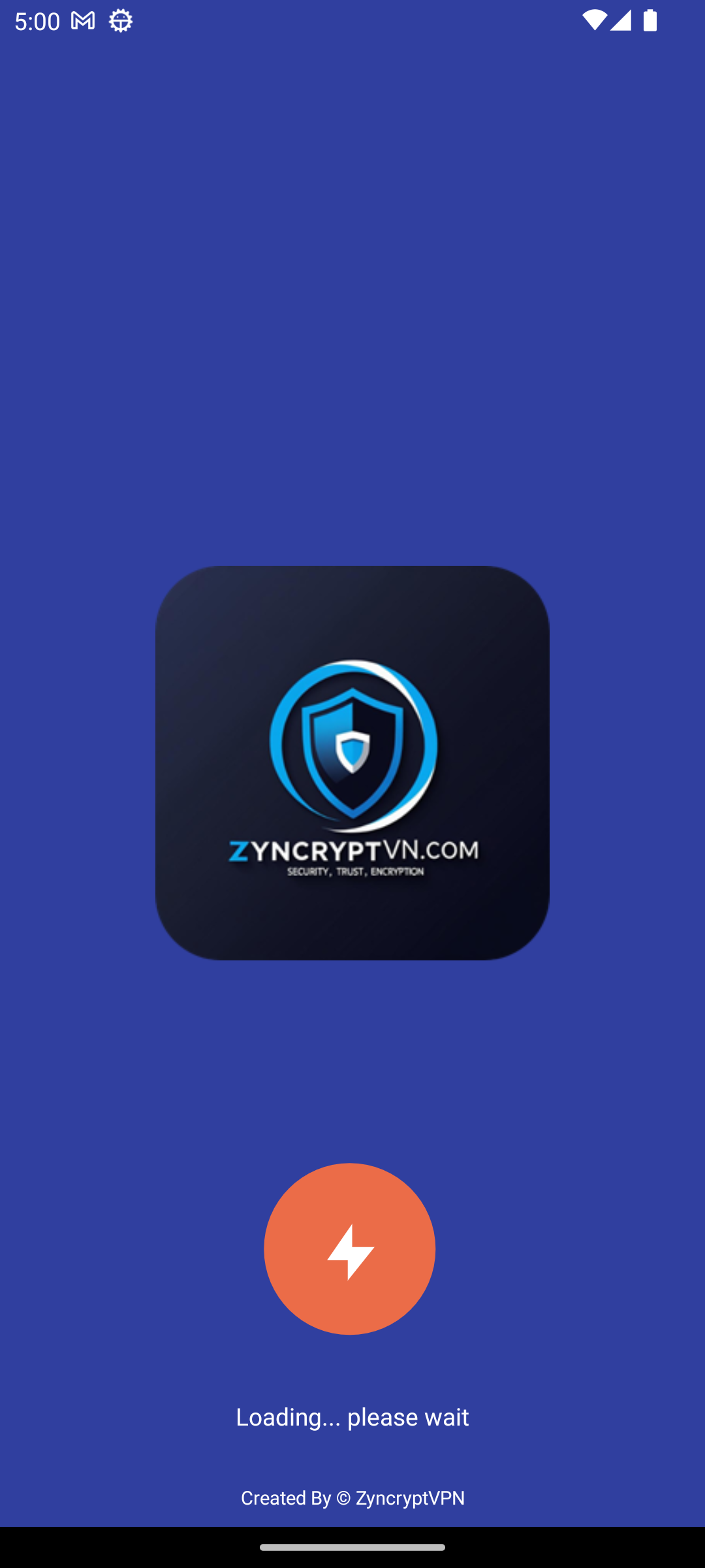 zyncryptvpn Connection Screen